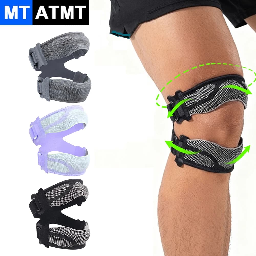 Supporto per Ginocchio 1/2 Pezzi, Fascia Professionale per Tendine Rotulee per Uomini e Donne, Ginocchiera per Lesioni al Menisco, Sollievo dal Dolore