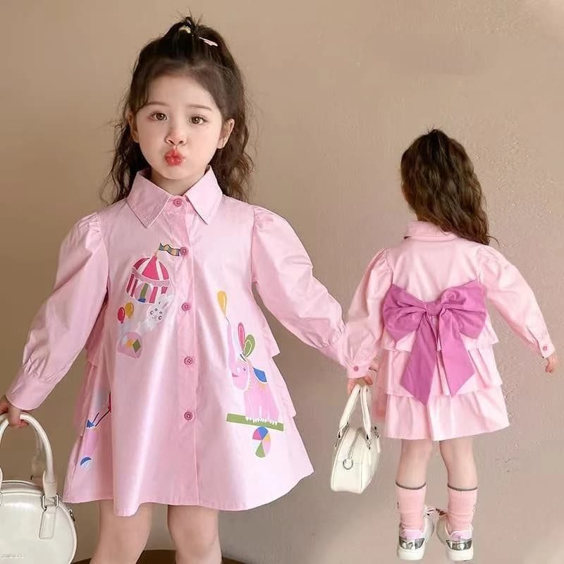 2-7T primavera autunno bambini bambini ragazze moda carina camicetta a maniche lunghe