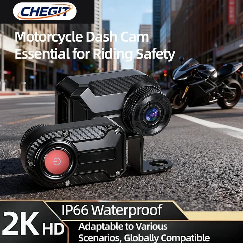 2K HD Motorcycle DVR Waterproof IP66 Loop Recording 170 ° Dashcam WiFi for HD video recorder with wide angle camera from grade
