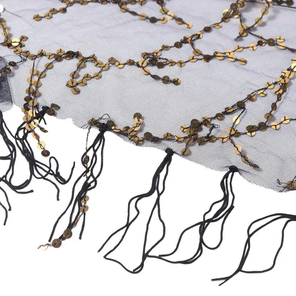 Shiny Sequins Belly Dance Hip Scarf Tassel 6 Colors Women Waist Chains Triangular Elegant Dance Skirt Waist Belts Dance Costumes