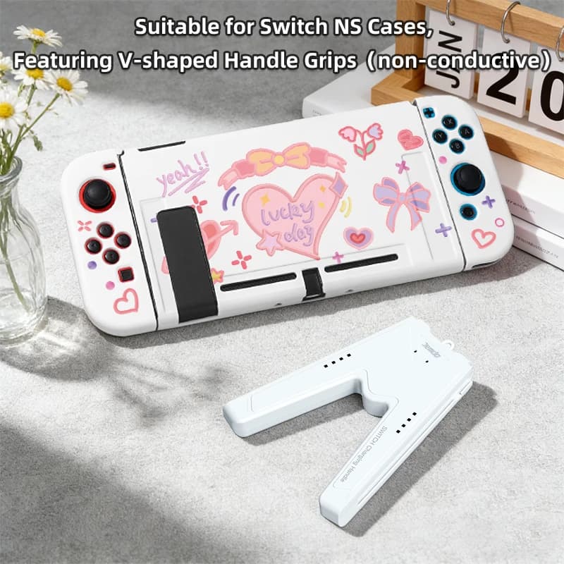 Custodia protettiva con impugnatura per controller per Switch, compatibile con console Switch NS/OLED, impugnatura per controller di gioco portatile.