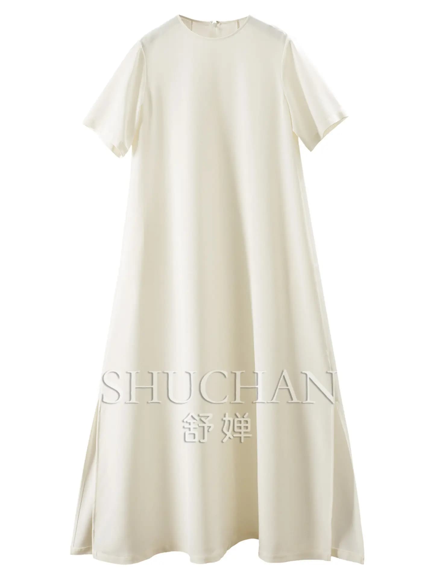 Abiti di Lusso Stile Row Estate 2026 Nuovi Vestiti in Seta a Maniche Corte da Donna 30 Mmi 58J2 Vestidos Elegantes para Mujer