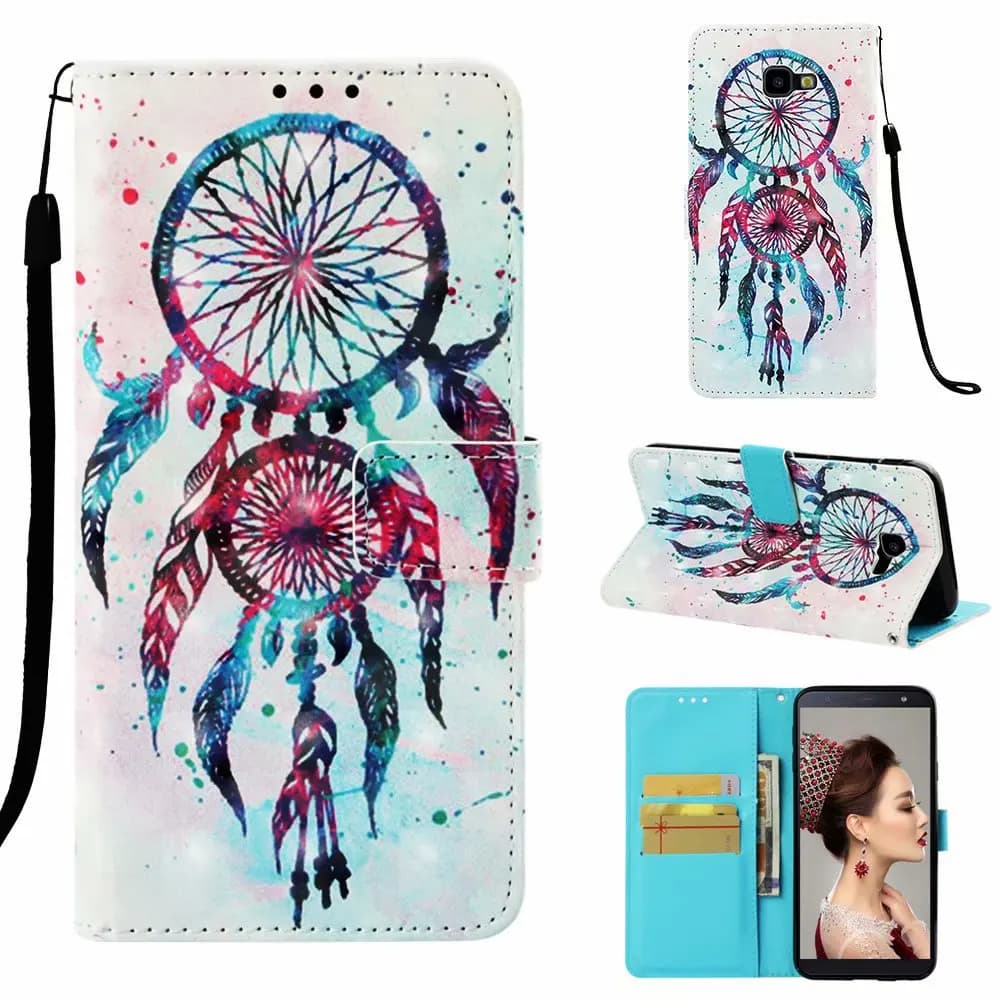 Custodia Flip per pittura 3D per Infinix Hot 50s 50 Pro Plus 40 40i 30 Play NFC 20 RFID Blocco in pelle 3 carte Corda da polso Copertina del libro