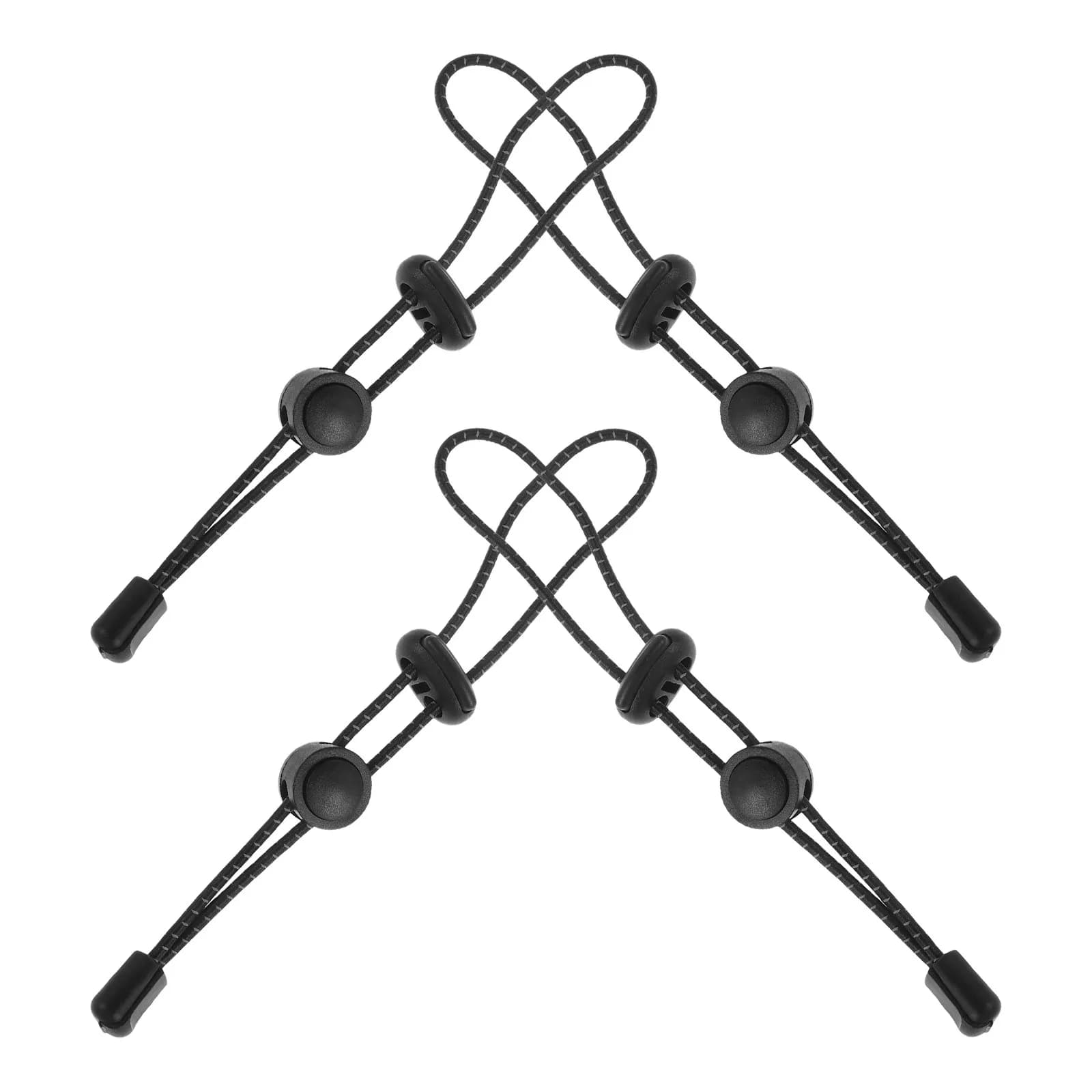Set of 4 Belts Elastic for Fixing Trekking Sticks, Backpack Support, Adjustable Straps for Hiking Sticks and Mountaineering