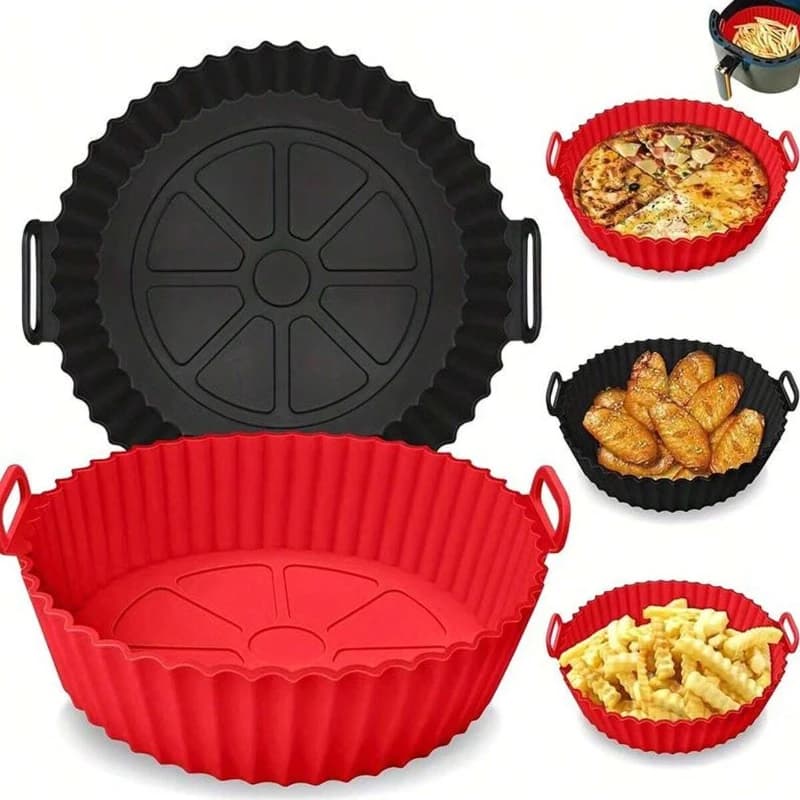 1 piece, Air Frying Silicone Coating, Silicone Basket, Reusable Oven Tray, Oven Accessories, Oven Tools