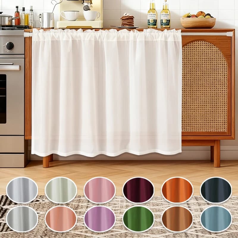 2 pezzi impermeabile resistente ai graffi armadio drappo tessuto satinato opaco tenda per nascondere armadio da cucina pannello schermo tende