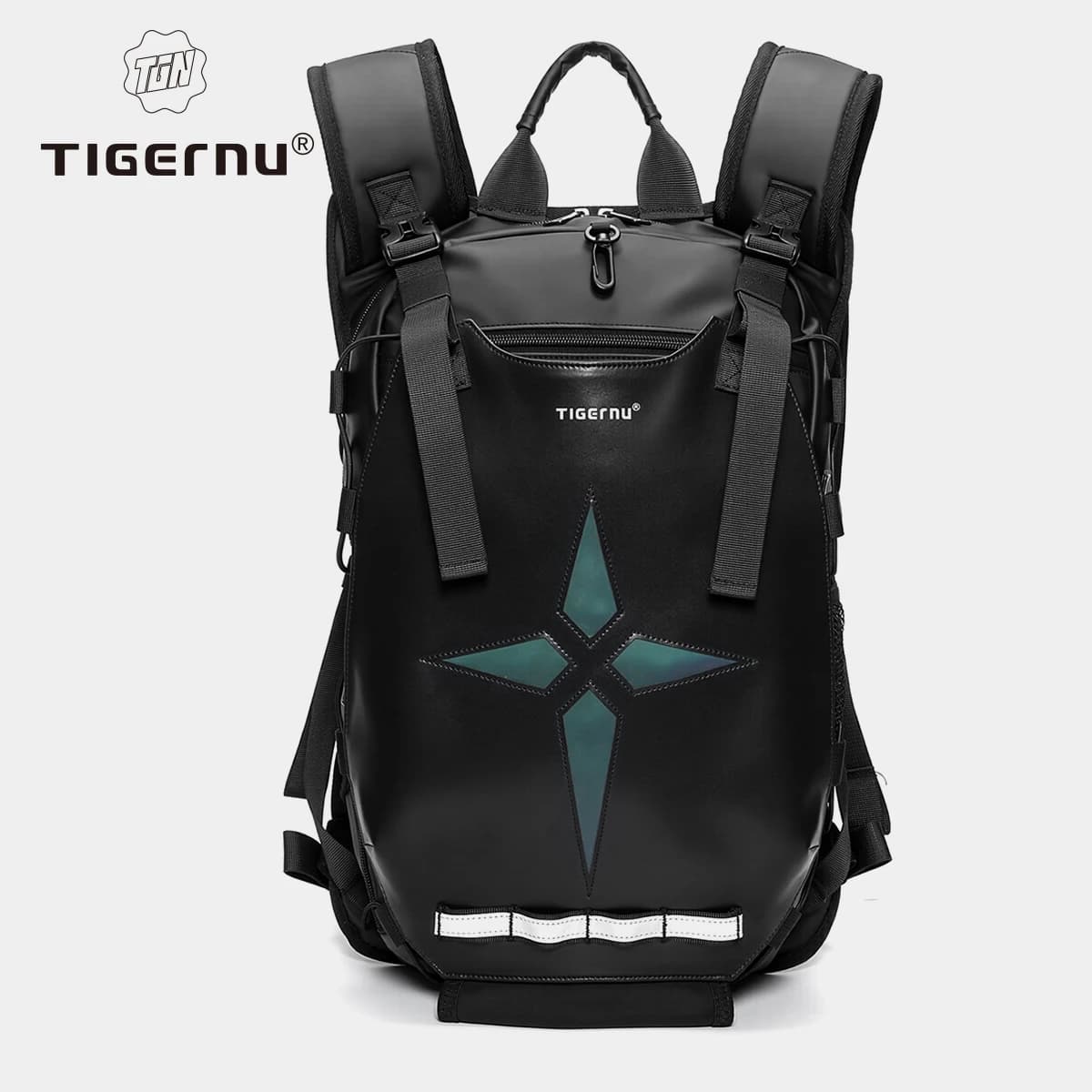 Tigernu Zaini da ciclismo Borse da bicicletta impermeabili da uomo Borse da motore Zaini da bici sportivi Confezione da casco con tracolla riflettente
