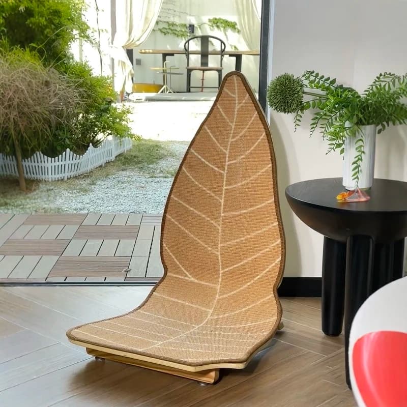Tiragraffi moderno in sisal per gatti, design a foglia grande, albero per gatti, montato a parete, robusto giocattolo antigraffio per gatti, mobili ecologici per animali domestici per la casa