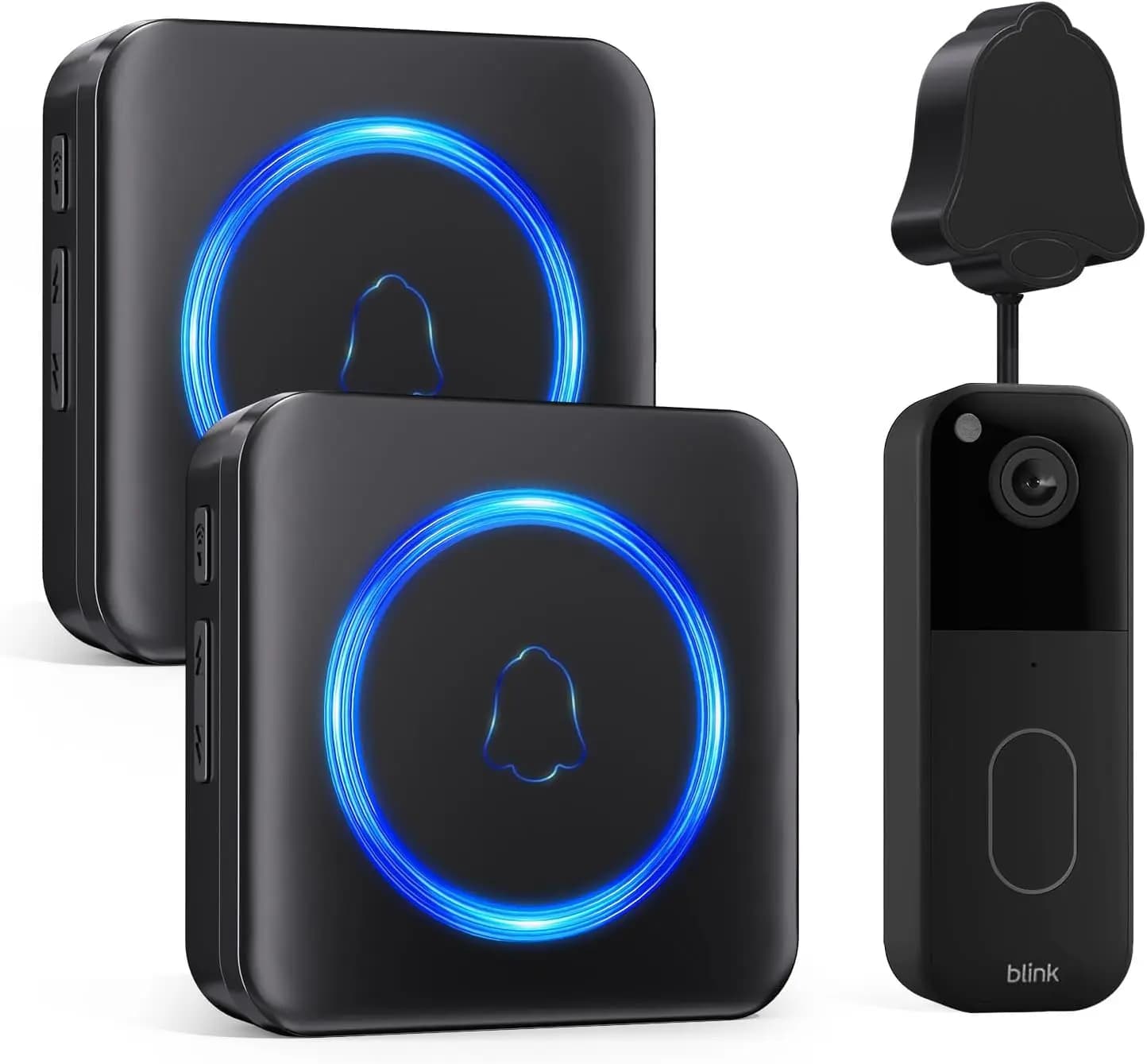 Kit Campanello Wireless con 58 Melodie, 5 Livelli di Volume, Portata di 200m per Videocitofoni