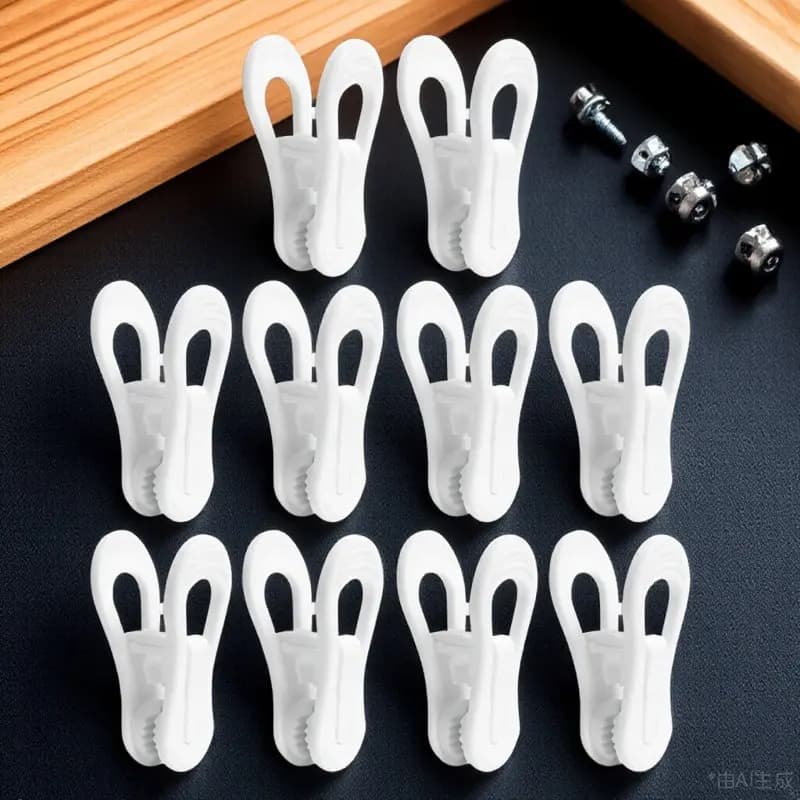 10Pcs Clothes Clips Plastic Non-Slip Clothespins Laundry Sock Towel Hanger Clips for Home Clothes Pin Plastic Clothespins