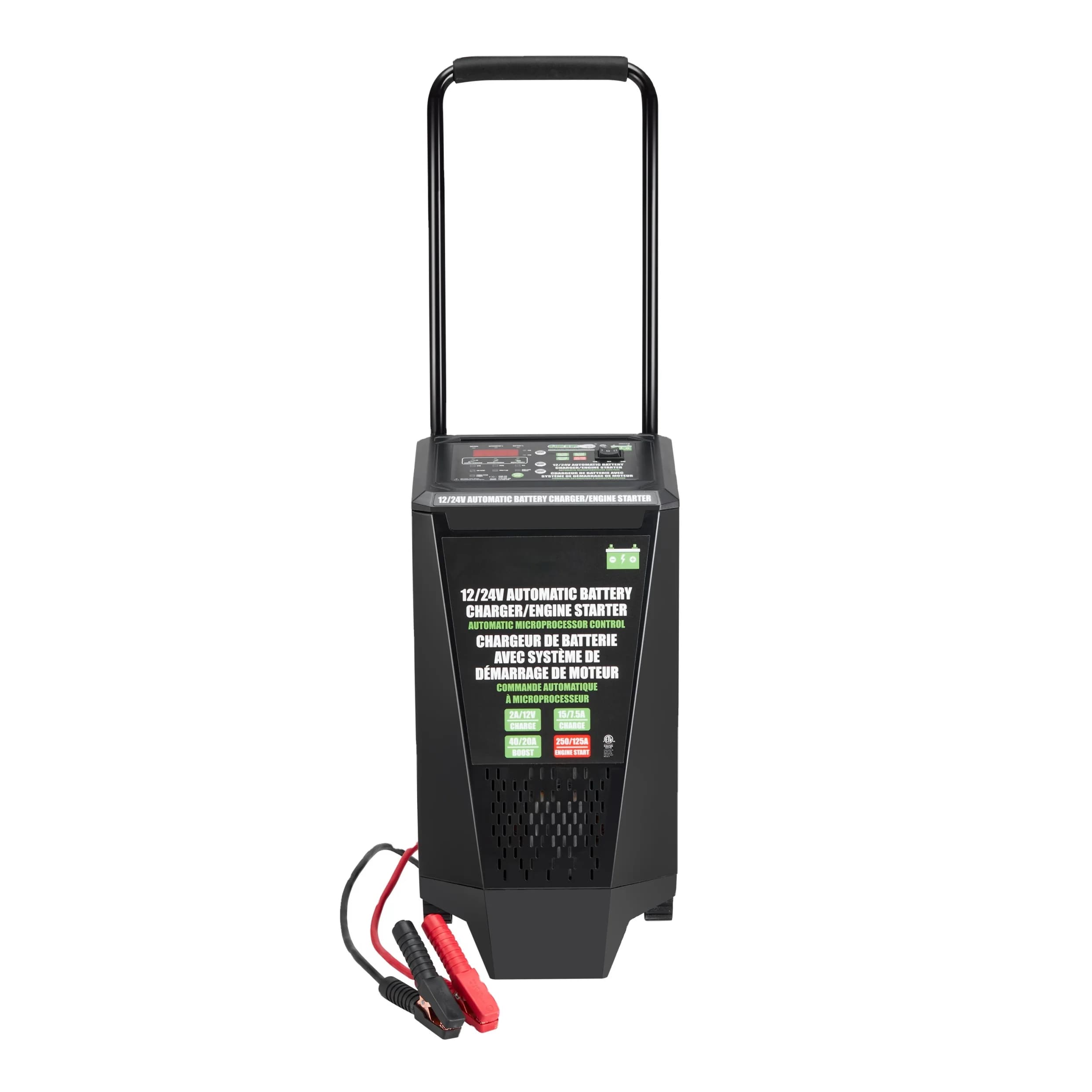 Caricabatterie per Auto Intelligente Completamente Automatico 12-24V Controllato da Microprocessore, Mantenitore di Carica e Avviatore d'Emergenza con Connessione a Spina, Nuovo Design 1