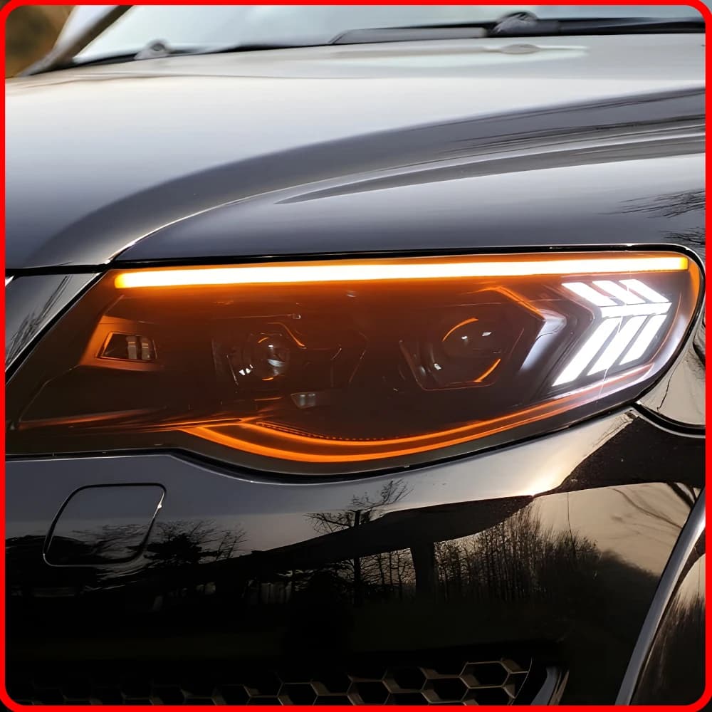 Fari anteriori per VW Touareg 7L 2007-2010, gruppo ottico a LED con animazione di avvio e indicatori di direzione a scorrimento, Plug and Play