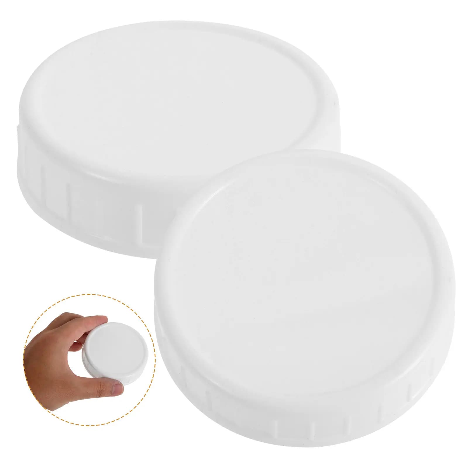 10 Pezzi Coperchi in Silicone Ermetici per Barattoli in Plastica, Coperchi Riutilizzabili per Conservazione di Alimenti, Spezie, Frutta Secca e Caramelle