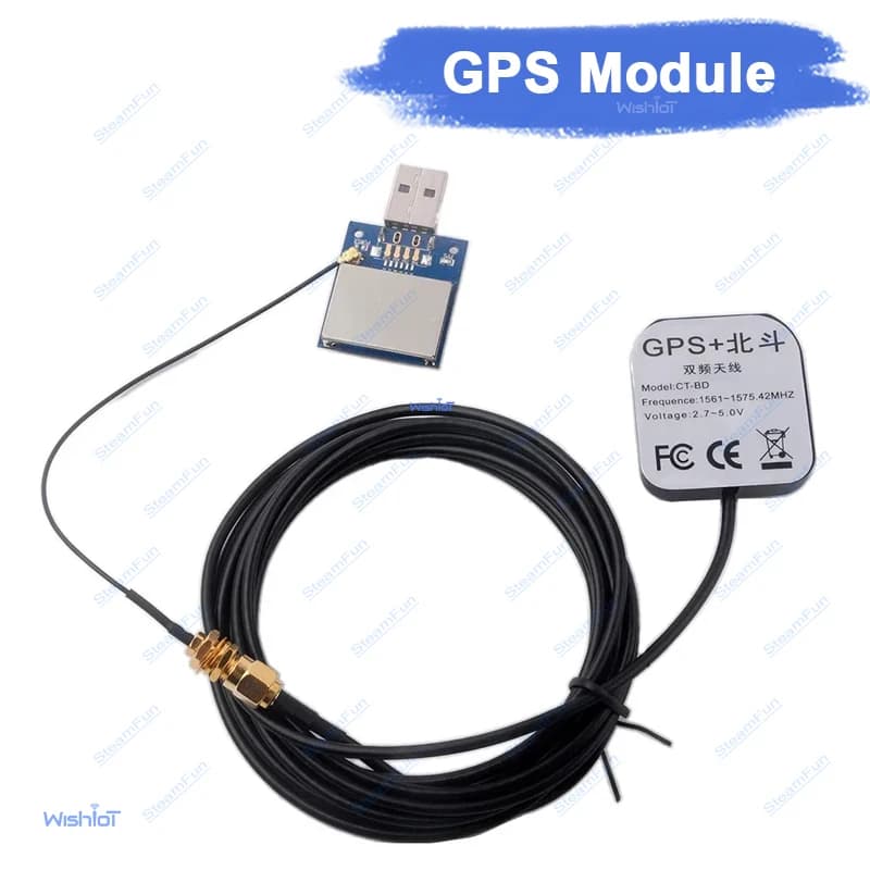 USB M8N GPS module with Beidou/Glonass support - IPX antenna to SMA for Arduino Pixhawk Drone Flight Controller