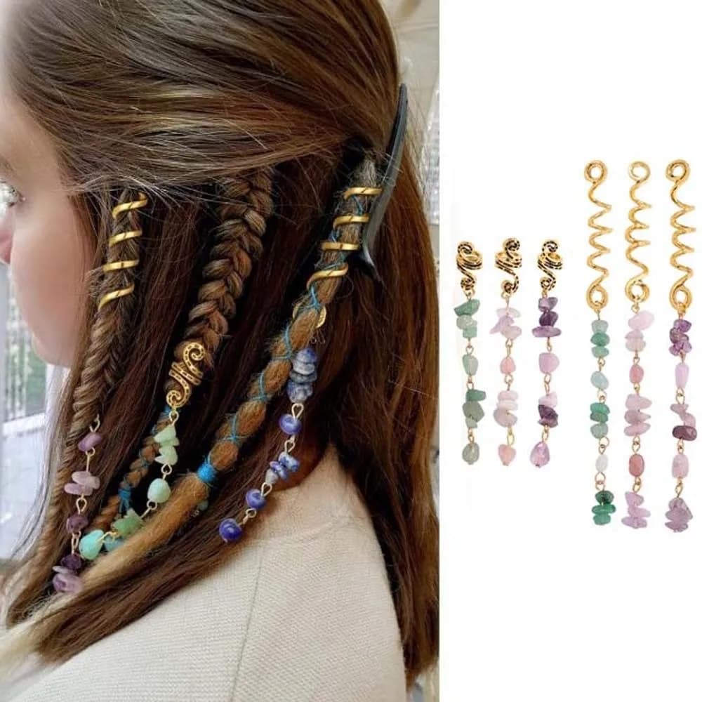 Hair Accessories for styling Hair Jewelry Dreadlock Hip-hop Long Nappa Dreadlock Side Clip Sweet Spiral