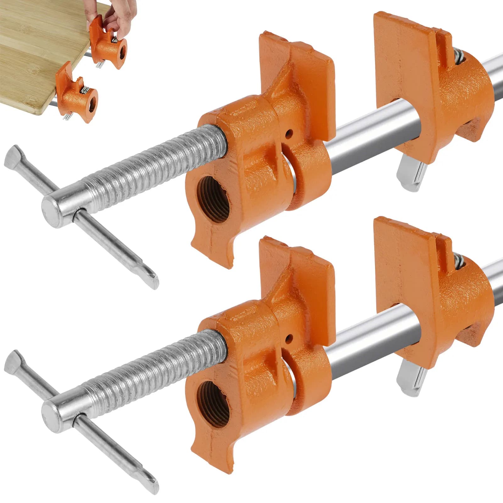 2 pezzi da 1/2 pollici fascette per tubi robusti set di tubi metallici durevole lavorazione del legno morsetto di montaggio apparecchio in legno regolabile falegname