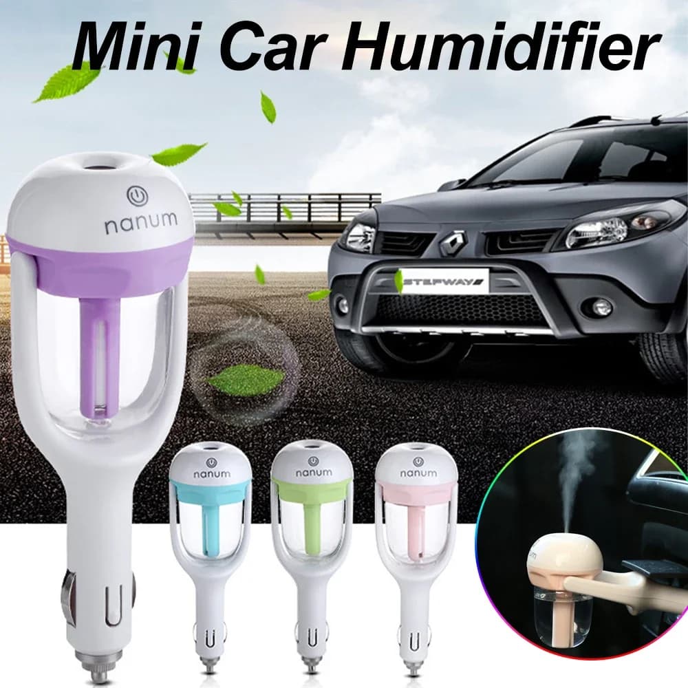 Umidificatore d'aria Mini umidificatore ad ultrasuoni romantico diffusore di aromi a luce morbida spruzzatore automatico per nebulizzatore per Auto