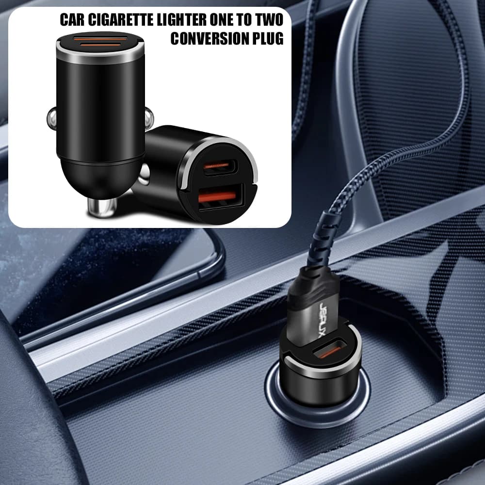 Car Charger Quick Charging USB Type C Adapter for Honda Mugen Civic Fit Toyota City Vezel CR-V Accessories VW