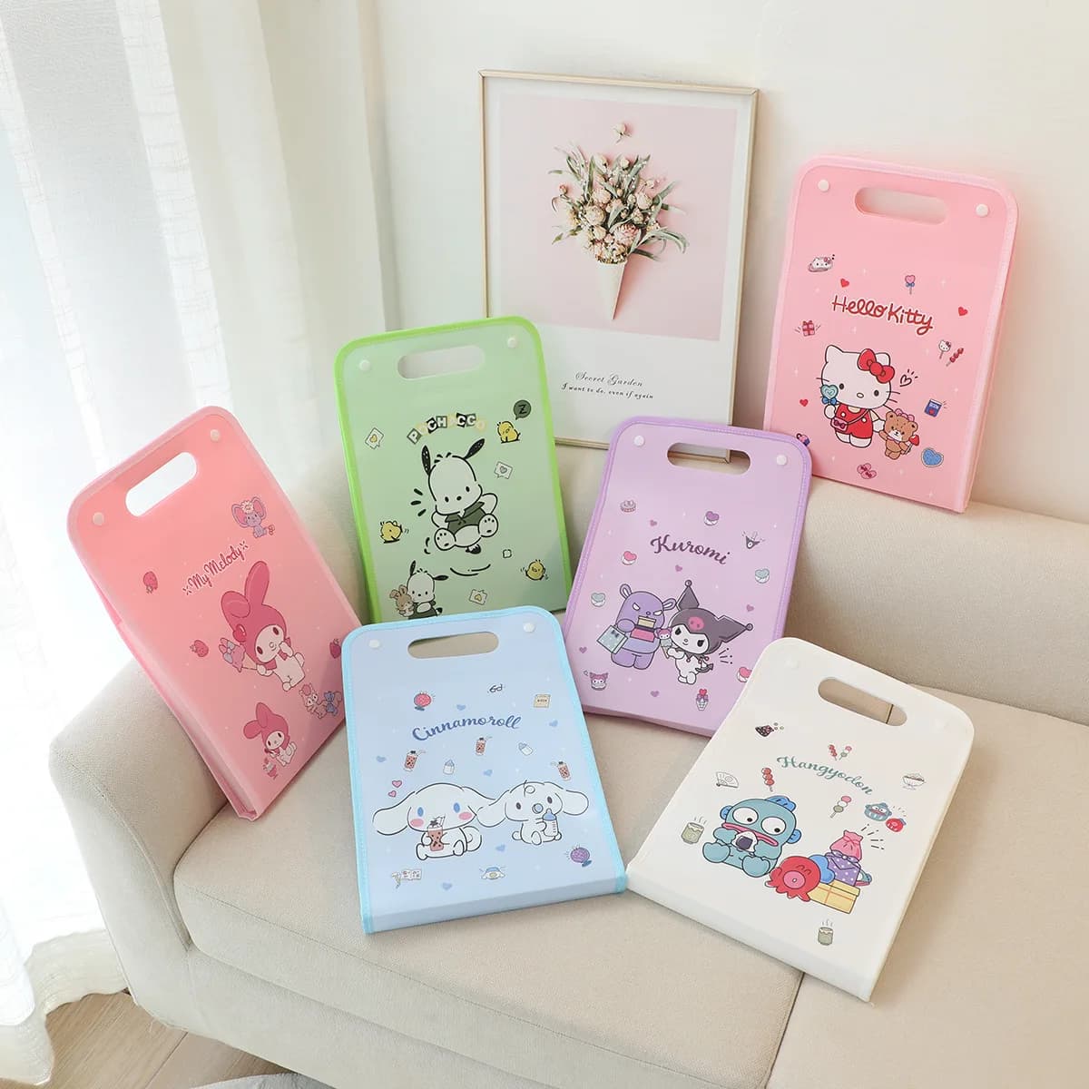 Cartella A4 Sanrio Kuromi Hello Kitty, Borsa Portadocumenti Kawaii Cartoon Cinnamoroll, Cartella Organizzatrice Portatile, Regalo