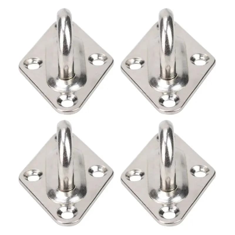 4pc M6 M8 Gancio per montaggio a parete per soffitto in acciaio inossidabile Piastra per occhi di ancoraggio per carichi pesanti per amache altalena per yoga in barca