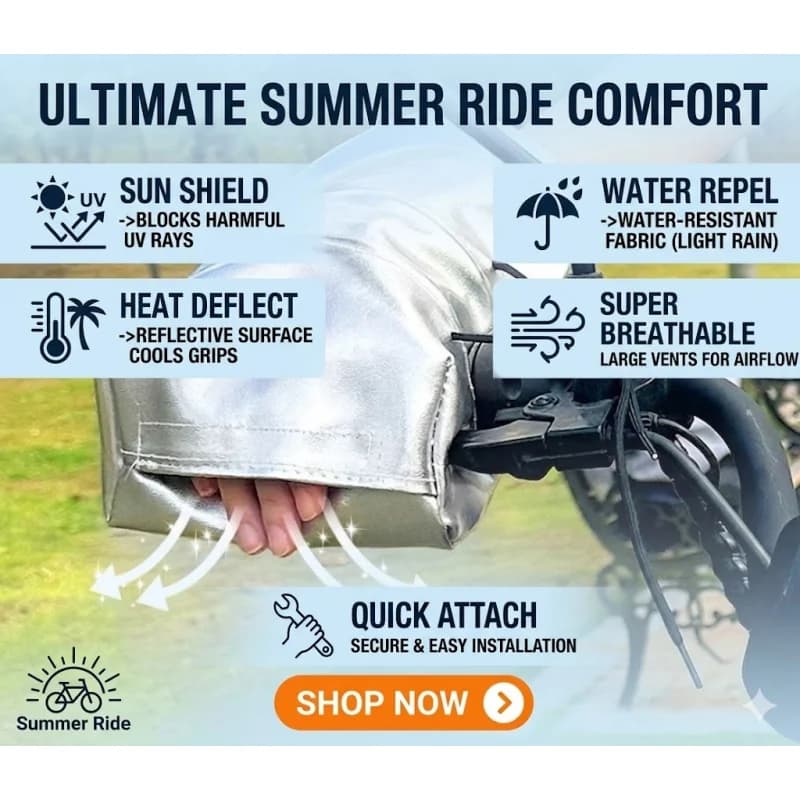 Coperture per Manubrio di Moto e Scooter Estive, Guanti Protettivi dal Sole