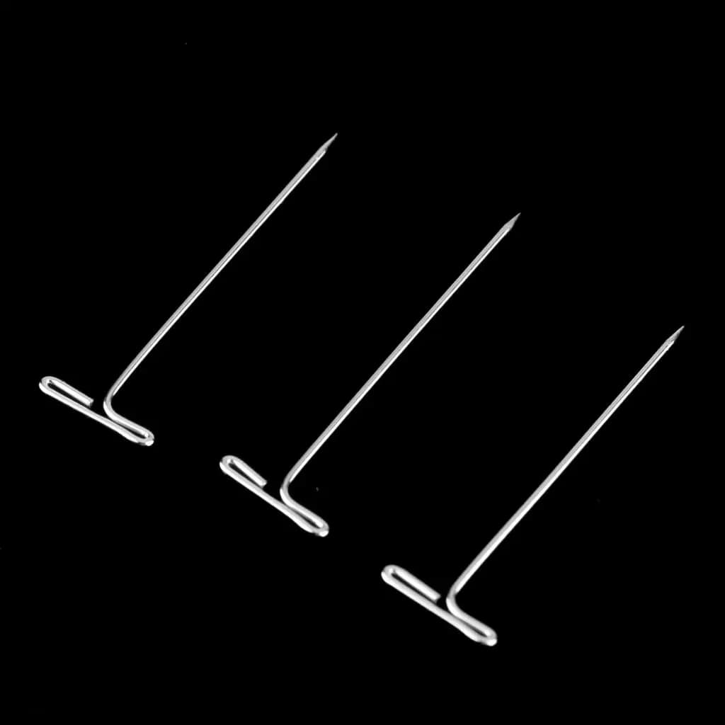 T Shape Stainless Steel Pins for Modelling Crafts Hair Extension Knitting Wool Accessories