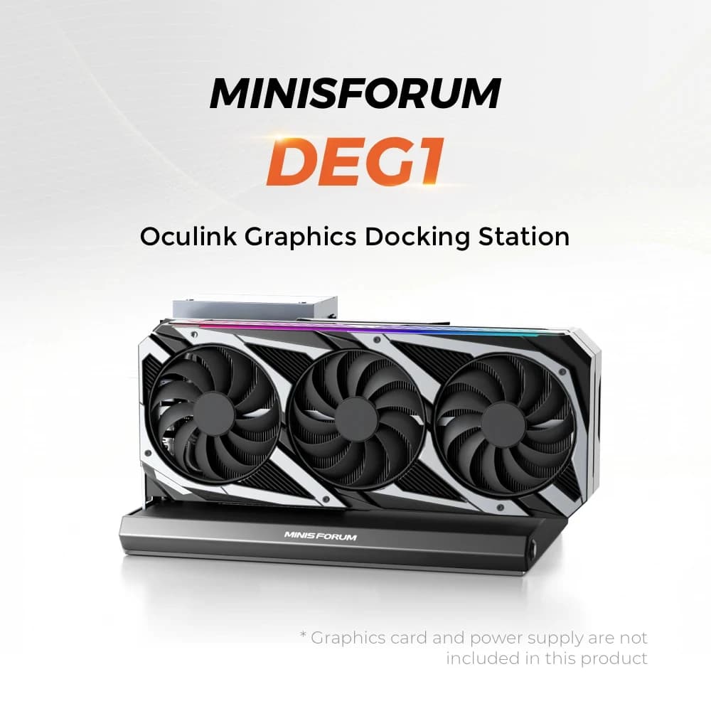 MINISFORUM DEG1 OCulink Docking Station Grafica per UM880/UM890 Supporta RTX4090/RX7900XTX Interfaccia di Espansione PCIe4.0x4 per Gaming