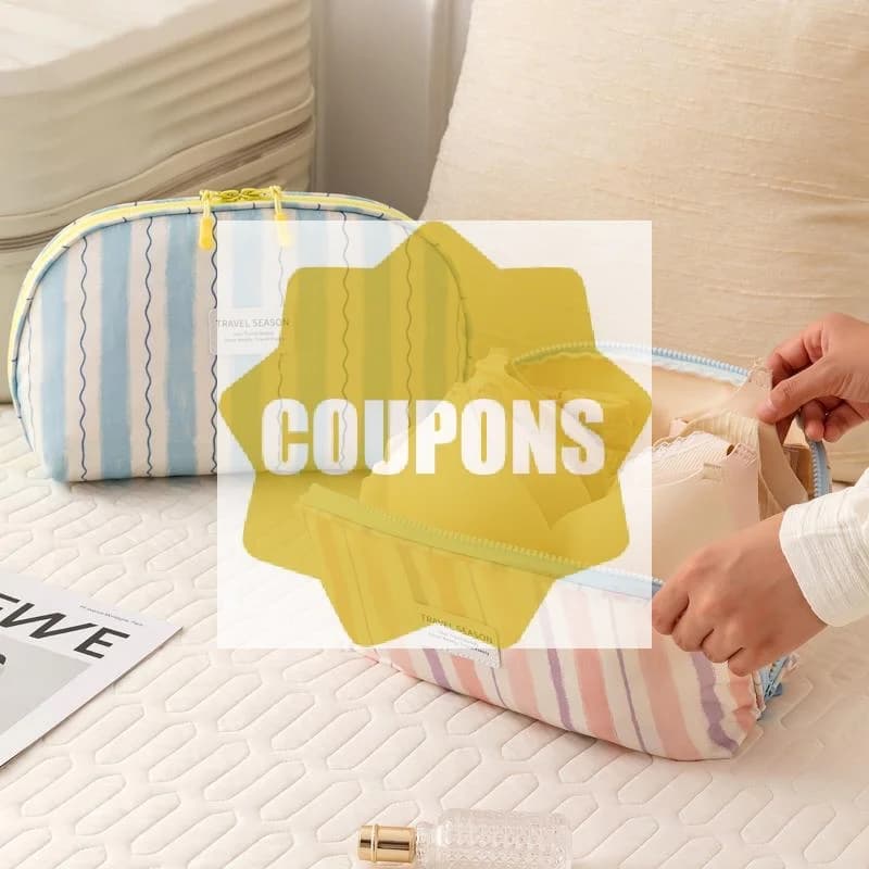 Portable Underwear Storage Bag With Stripe Design Large Capacity For Travel Business Trips