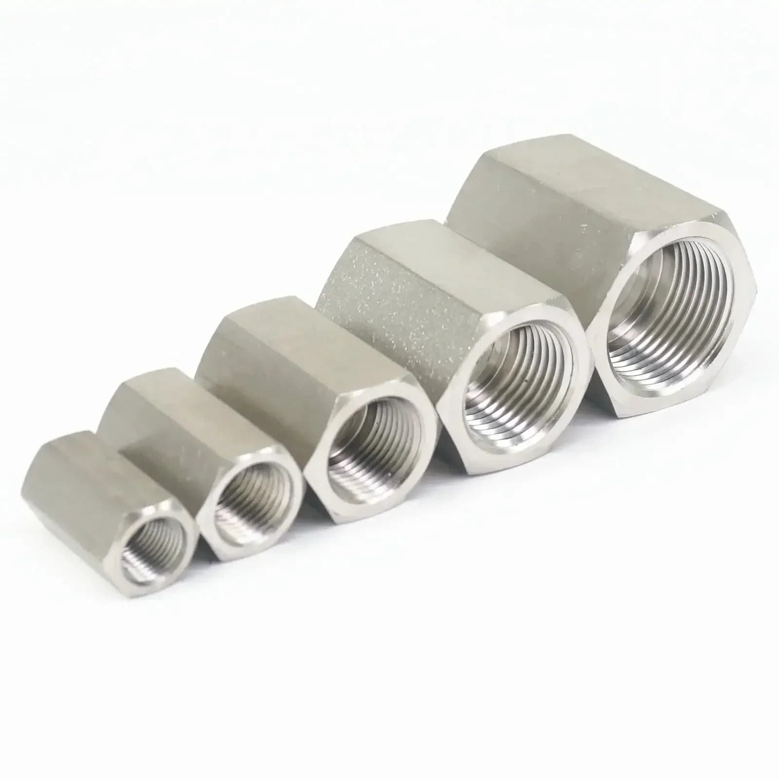 1/8 "1/4" 3/8 "1/2" 3/4 "1" BSP Femmina In Acciaio Inox 304 Dado Esagonale Asta tubo di Raccordo Connettore Adattatore Max Pressione di 2.5 Mpa