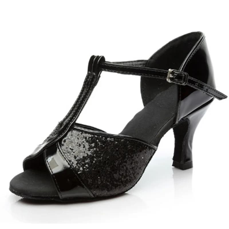 Sala da ballo Tango Scarpe da ballo latino per donna Stivali da ballo salsa latina Paty Samba Kizomba Scarpe da ballo Argento Oro Nero