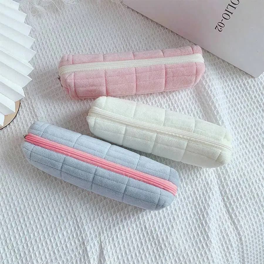 Astuccio morbido in peluche/cuscino/borsa portaoggetti per donna, organizer creativo per cancelleria ad alta capacità per ragazze, graziosa borsa per cosmetici con design in stile giapponese, per il ritorno a scuola, materiale scolastico, astuccio per matite, borsa per la scuola