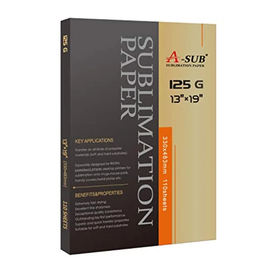 Sublimation Paper 13X19 Inch 110 Sheets ONLY Compatible with Sublimation Printer and Sublimation Ink 125g