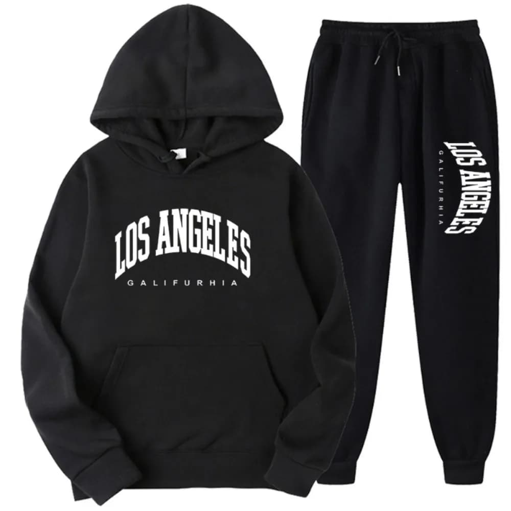 2026 Fashion Printed Sports Suit for Men and WomenTrendy Two-Piece Outfit with Hoodie and SweatpantsSuitable for Running