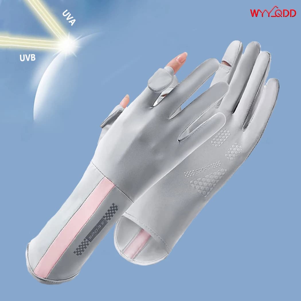 1 paio di guanti di protezione solare leggeri e traspiranti, antiscivolo per la guida e il ciclismo, tinta unita, occasioni per uscire