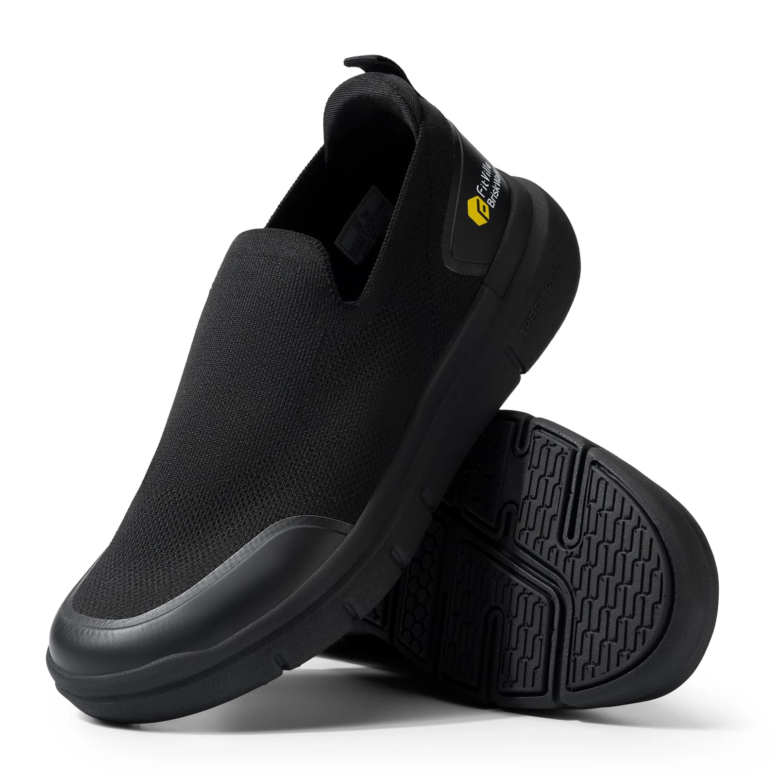 FitVille Men'S Extra Wide Slip-On Orthopedic Plantar Fasciitis Shoes, Lightweight Breathable Comfort Sneakers, Effective Foot Pain Relief For Wide Feet & Swollen Feet