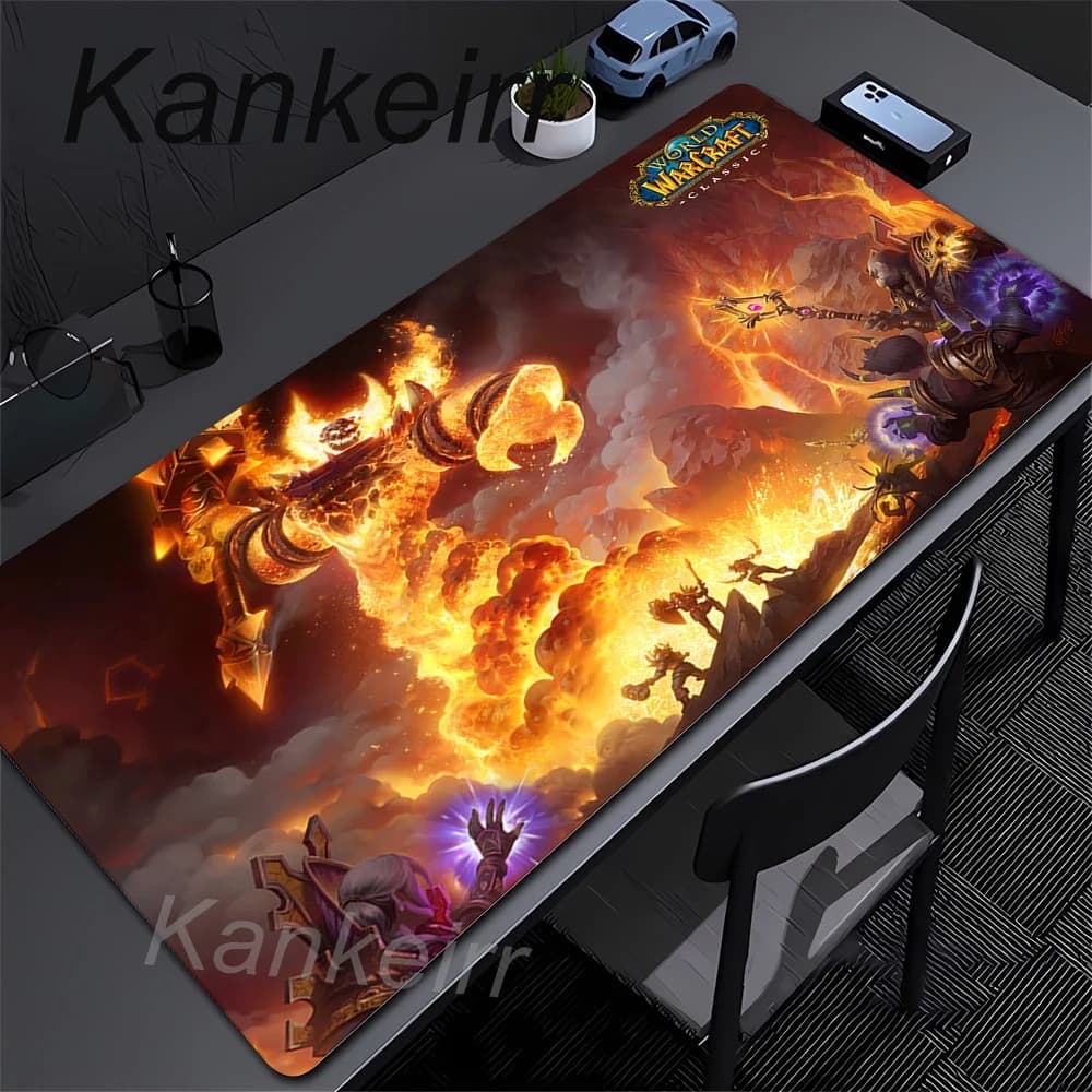 Tappetino per mouse da gioco grande World Of Warcraft, tappetino per gamer WOW Lich King 90x40cm, tappetino per mouse XL per computer, tappetino da gioco per scrivania per Csgo
