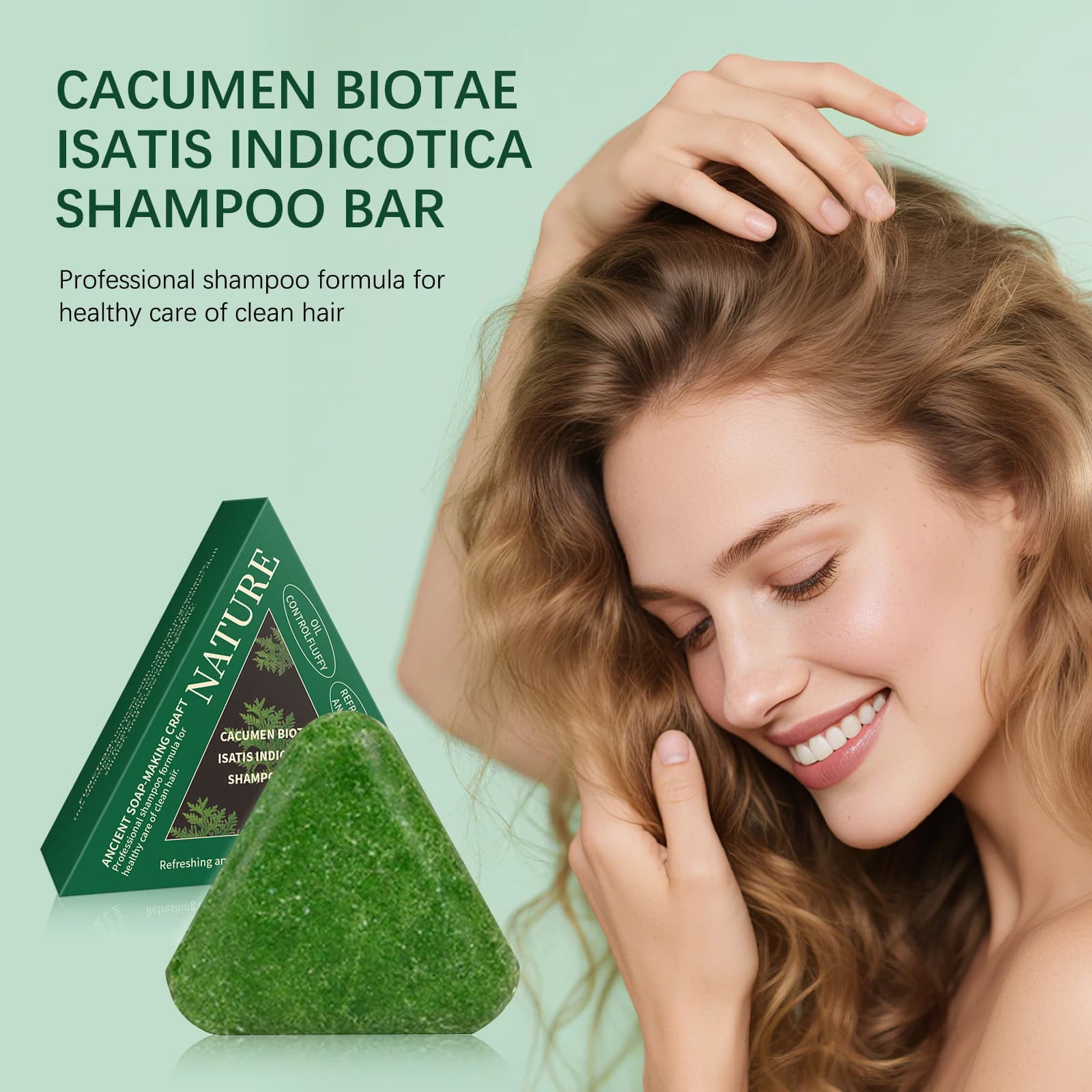 Sapone al Polygonum Multiflorum per Capelli Lisci e Nutriti, Estratto Naturale Vegetale, Ripara i Capelli Danneggiati, Anti-Crespo, Morbidi, Setosi e Idratati