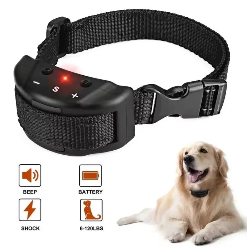 Collare Elettrico Antiabbaio per Addestramento Cani Piccoli da Interno ed Esterno, Strumento di Addestramento per Cani di Piccola Taglia, Senza Abbaio, 4LR44 6V, Tono e Scossa, Nuovo