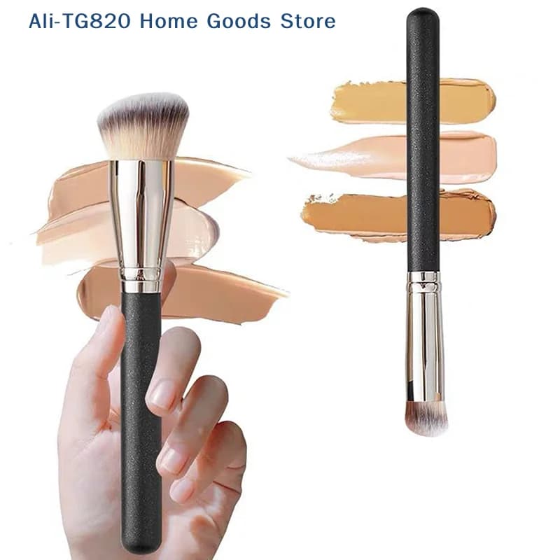 [TG820] 1 pennello nero professionale per trucco da donna, per correttore, cipria, fard, fondotinta liquido, strumenti per il trucco del viso