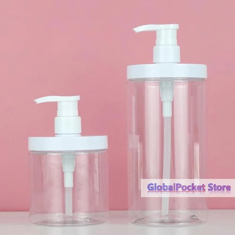 [TG823]Pump Bottle Dispenser Plastic Refillable Bottles Wide Mouth Style Refillable Empty For Travel Shower Soap