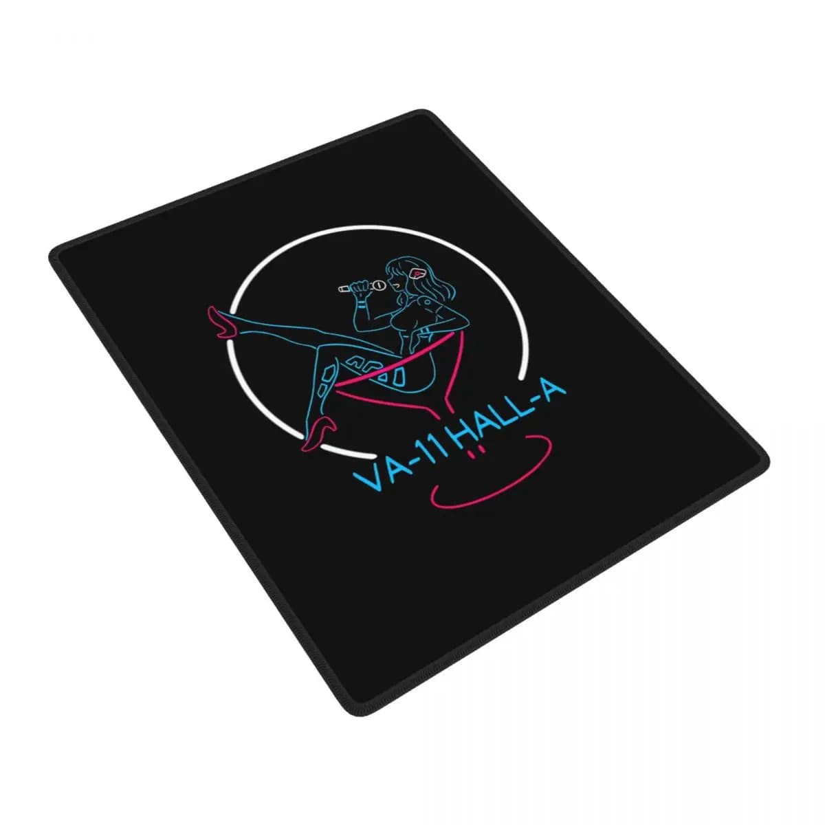 Tappetino per mouse con insegna al neon VA-11 Hall-A, tappetino per PC, laptop, tastiera, tappetino per computer, accessori da ufficio, tappetino da scrivania 7x9 pollici 22x18 cm