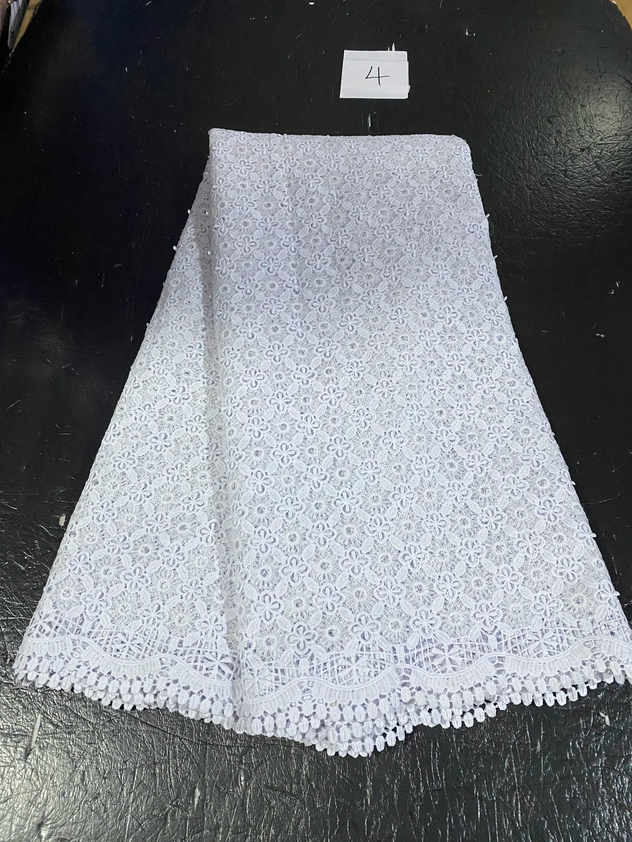 African Net Lace Fabric 2026 High Quality French Nigerian Embroidery Mesh Fabric Sequins Wedding Dresses For Women 2.5Yards 4235