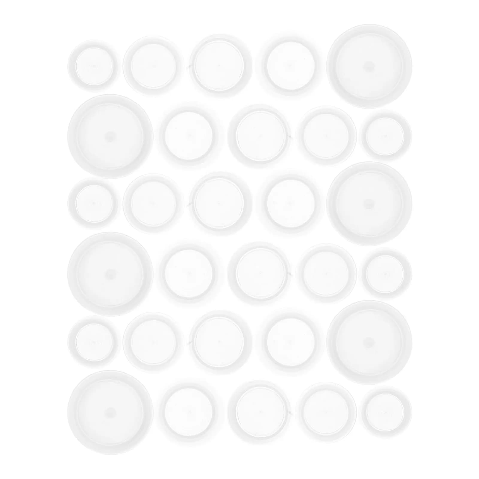 Set di 50 Tappi per Bottiglie in Plastica Trasparente con Chiusura Piatta, Tappi di Ricambio per Bottiglie di Vino, Contenitori per Spezie, Condimenti e Bevande