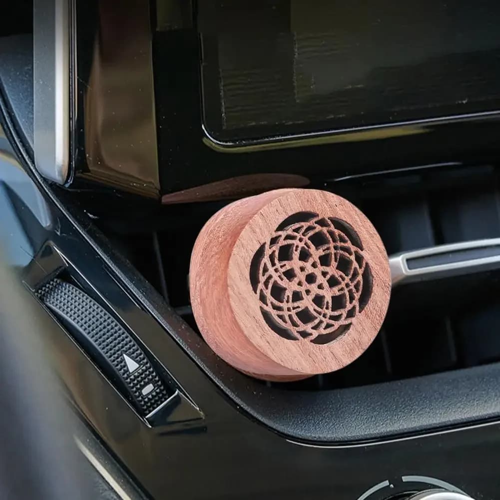 1PC Auto Montato Fragranza Diffusore di Legno Auto Interno Fragranza Profumo Ciondolo Auto Fresca Uscita Montata Aria J3X8