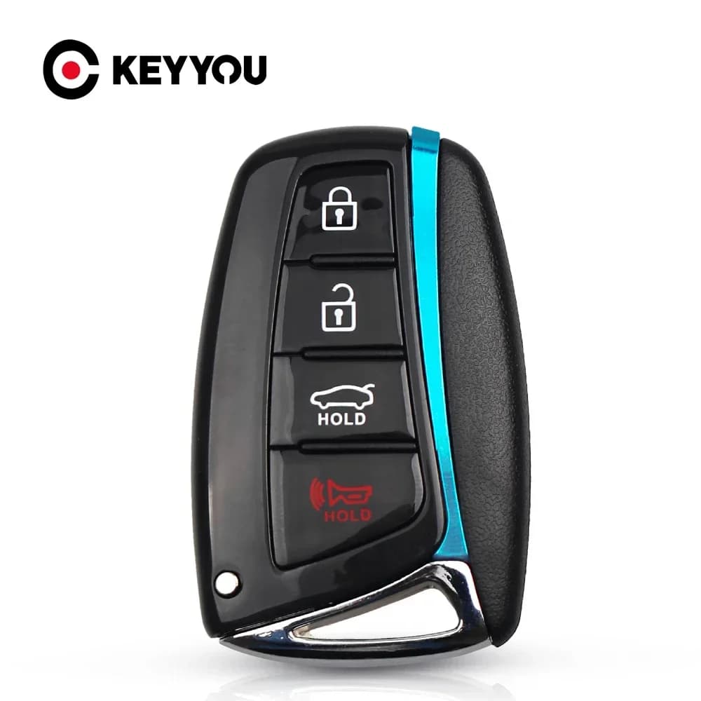 KEYYOU Chiave Dell'automobile Borsette Per Hyundai Genesis 2013 2014 2015 Santa Fe Equus Azera 4 Bottoni Caso di Controllo Remoto