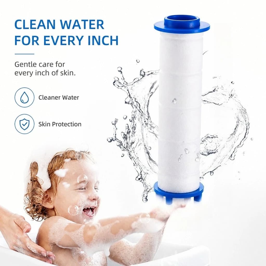 Set da 5 pezzi di filtri in cotone PP di ricambio per soffione doccia, accessori bagno per la purificazione dell'acqua, per la pulizia universale dell'acqua della doccia