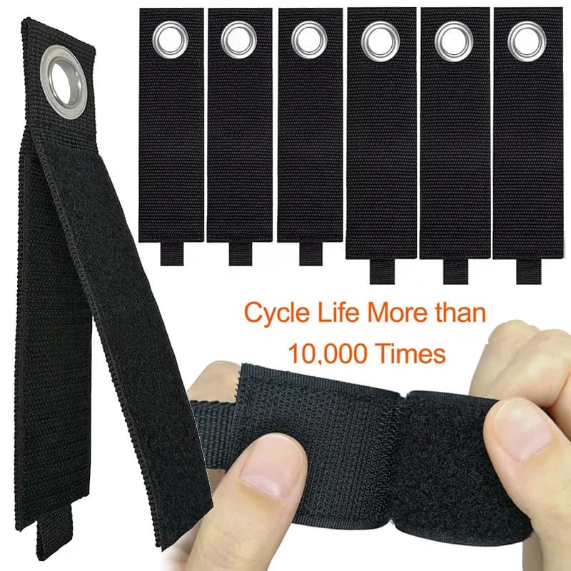 5 Pezzi Cinghie di Fissaggio Resistenti Riutilizzabili in Nylon, Organizzatori per Cavi, Ganci per Prolunghe, Nastro di Fissaggio, Accessorio per l'Organizzazione