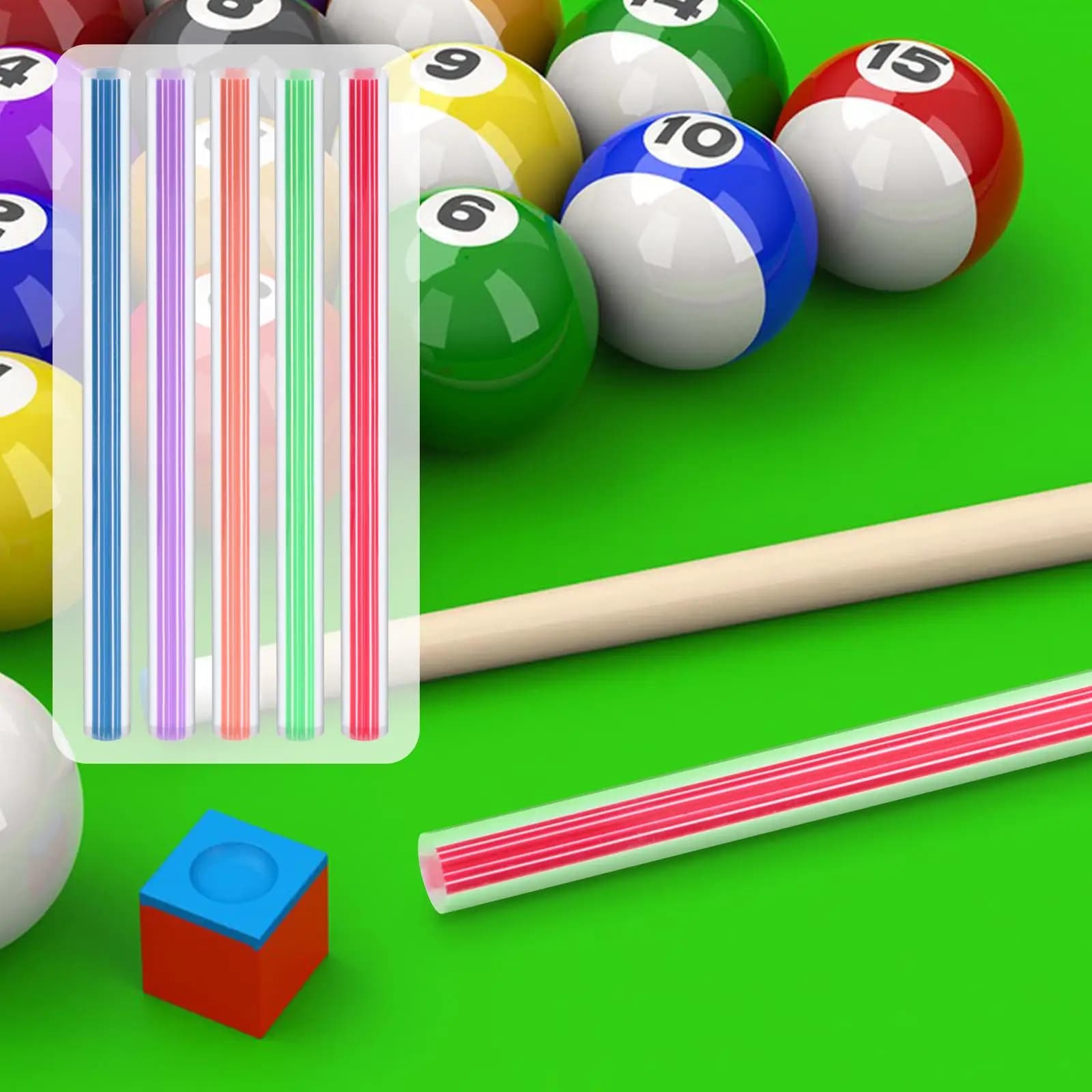 Acrylic Pool Cue Ferrule DIY Billiard Accessories Compact for Large Tip Sticks Professional Solid Rod Replacement Part 14mm