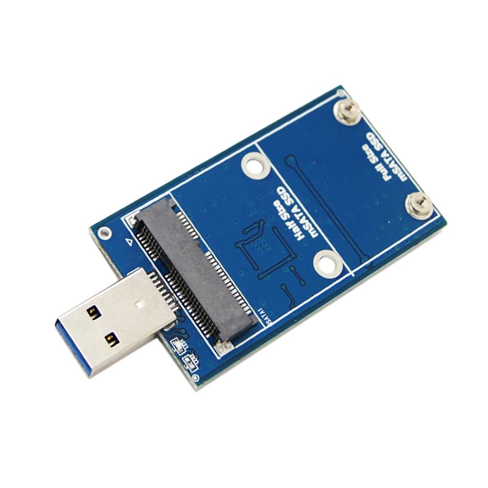Mini Case per Disco Rigido Esterno HDD 6Gbps SSD MSATA a USB 3.0, Case per Hard Drive Wireless PCI-E per SSD MSATA 30*30/50