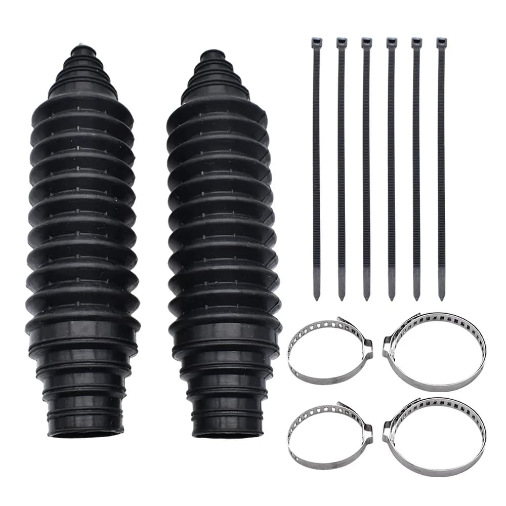 Kit Universale in Silicone per Cuffia Sterzo a Cremagliera + Fascette per Cavi + Kit di Fissaggio per Cuffia Sterzo e Cuffia Pignone